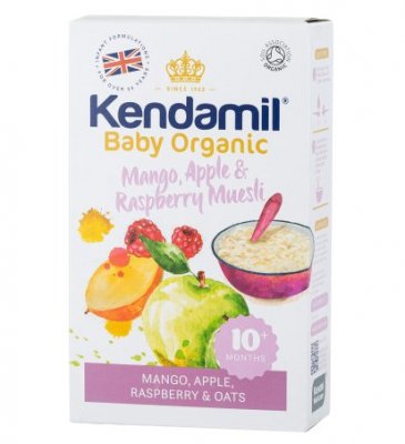Kendamil Bio / Organická ovesná kaše s ovocem (mango, jablko, malina) 150g