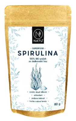 NATU Spirulina BIO prášek 80 g