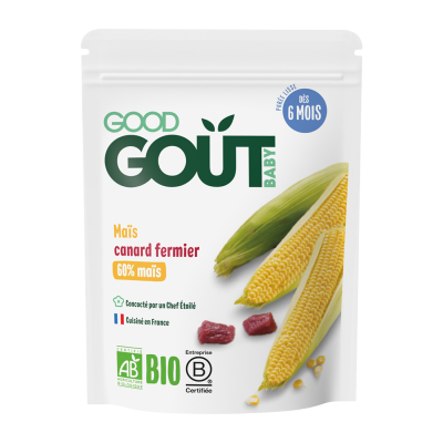 Good Gout BIO Kukuřice s kachním masem 190g Good Gout BIO Kukuřice s kachním masem 190g
