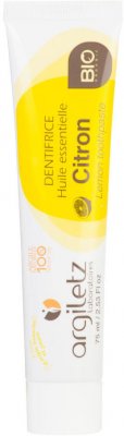 Argiletz Zubní pasta s bílým a žlutým jílem citron BIO 75ml