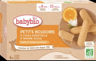 BABYBIO Sušenky s příchutí sladkého pomeranče 120g