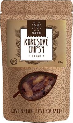 Natu Kokosové chipsy kakao bio 70 g