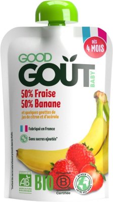 Good Gout BIO Jahoda s banánem kapsička 120 g Good Gout BIO Jahoda s banánem kapsička 120 g