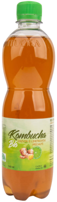 Stevikom Kombucha zázvor s limetkovou příchutí BIO 500ml