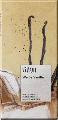 Vivani Bio bílá čokoláda s vanilkou 80 g