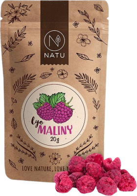 NATU Lyofilizované maliny 20 g NATU Lyofilizované maliny 20 g