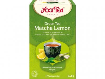 Yogi Tea Bio Zelený čaj Matcha Citrón 17x1,8g