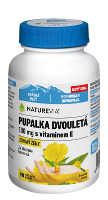 Swiss NatureVia Pupalka dvouletá 500 mg + Vitamín E 90 kapslí