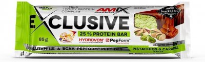 Amix Exclusive Protein Bar, Pistácie-karamel, 85 g
