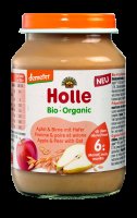 Holle bio dětská přesnídávka Hruška, jablko a špaldové vločky 190 g Holle bio dětská přesnídávka Hruška, jablko a špaldové vločky 190 g