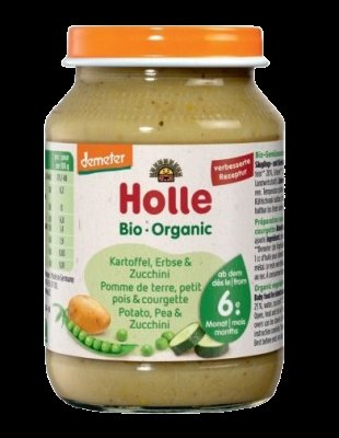 Holle Bio Brambor, hrášek a cuketa 190 g