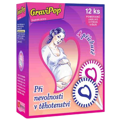 VitaHarmony GraviPop lízátka při nevolnosti v těhotenství 12 ks