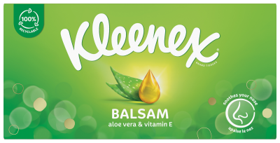 KLEENEX Kapesníky papírové Balsam Box 64ks KLEENEX Kapesníky papírové Balsam Box 64ks