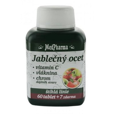 Medpharma Jablečný ocet + vitamin C + vláknina + chrom 67 tablet