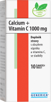 Generica Calcium + Vitamin C 1000 mg 10 šumivých tablet