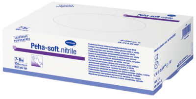 Peha-Soft Rukavice vyšetřovací NITRILE bez pudru nesterilní M 100ks