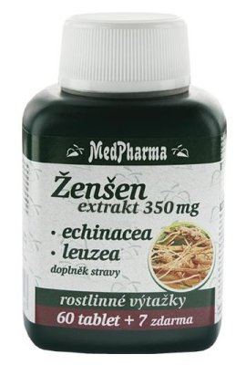 Medpharma Žen-šen 350 mg + Echinacea + Leuzea 67 tablet