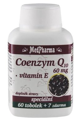 Medpharma Coenzym Q10 60 mg + vitamin E 67 tobolek