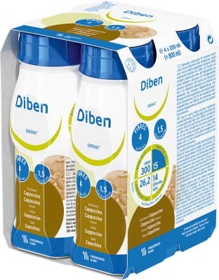 DIBEN DRINK PŘÍCHUŤ CAPPUCCINO perorální roztok 4X200ML
