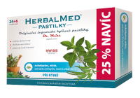 Dr. Weiss HerbalMed Eukalyptus + máta + vitamin C 24+6 pastilek