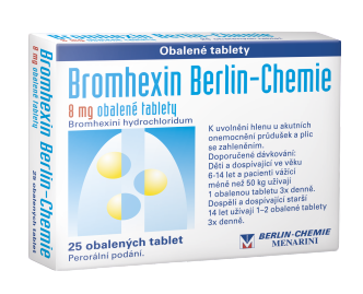 BROMHEXIN BERLIN-CHEMIE - 8MG TBL OBD 25