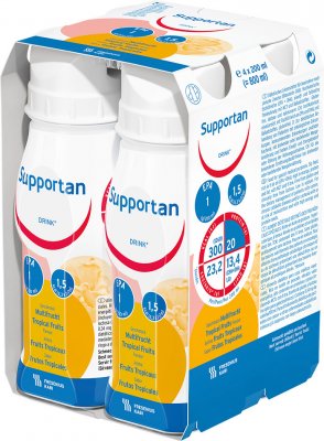 Supportan Drink perorální roztok tropické ovoce 4x200ml