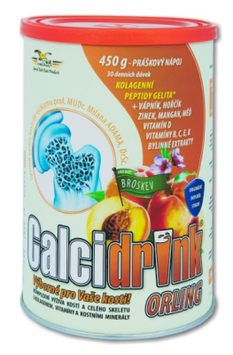 Orling Calcidrink nápoj broskev 450 g