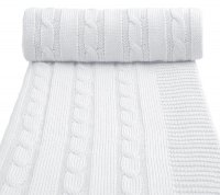 Pletená deka, white / bílá