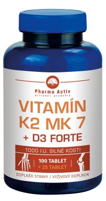 Vitamin K2 MK 7+D3 Forte 100+25 tablet ZDARMA