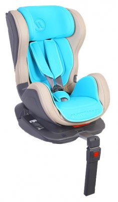 Autosedačka ISOFIX GLIDER (9-18) béžová / tyrkysová