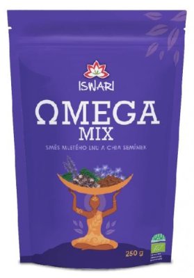 Iswari Bio Omega mix směs mletých semínek Chia hnědý len 250 g