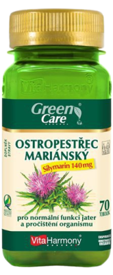VitaHarmony Ostropestřec Mariánský - Silymarin 140mg 70 tobolek VitaHarmony Ostropestřec Mariánský - Silymarin 140mg 70 tobolek
