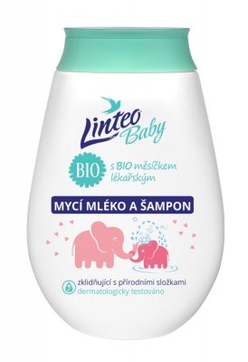 Dětské mycí mléko a šampon LINTEO BABY s Bio měsíčkem lékařským 250ml