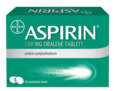 ASPIRIN 500 MG OBALENÉ TABLETY - 500MG TBL OBD 20