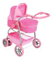 Baby Mix Multifunkční kočárek pro panenky Jasmínka světle růžový
