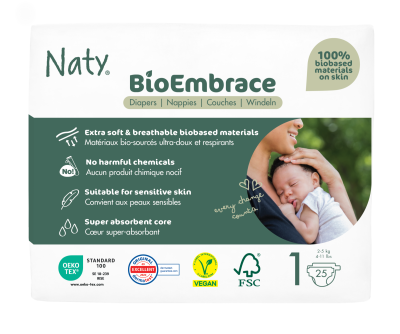 NATY Plenky Naty Newborn 2 - 5 kg, 25 ks