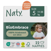 Naty BioEmbrace Junior 11–25 kg dětské plenky 22 ks