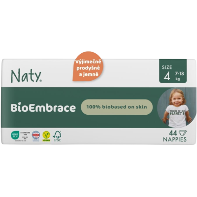 Naty BioEmbrace Maxi 7–18 kg dětské plenky 44 ks