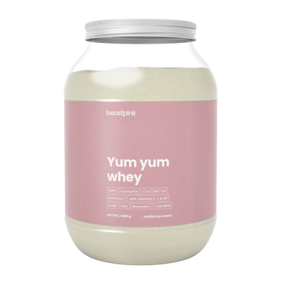 GYMBEAM BeastPink Yum Yum Whey vanilla ice cream 1000 g