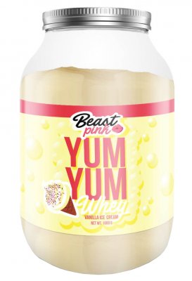GymBeam BeastPink Yum Yum Whey vanilla ice cream 1000 g