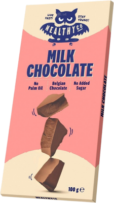 HealthyCO Čokoláda bez cukru mléčná 100 g