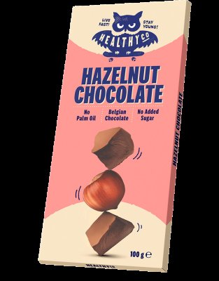 HealthyCO Čokoláda bez cukru oříšková 100g