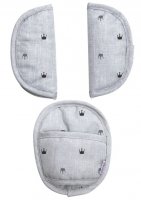 Dooky chránič pásu Universal Pads Light Grey Crowns