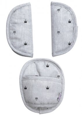 Dooky chránič pásu Universal Pads Light Grey Crowns