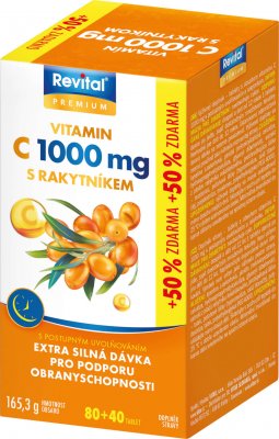 Revital Premium Vitamin C 1000 mg + Rakytník 120 tablet