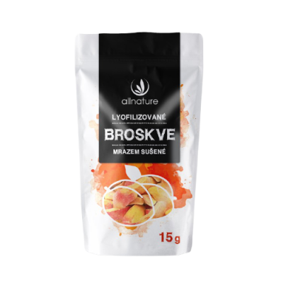 Allnature Broskve sušené mrazem plátky 15 g