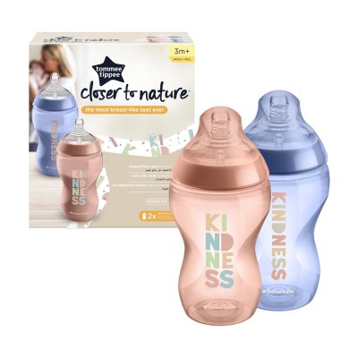 Tommee Tippee C2N 3m+ 340 ml kojenecká láhev 2 ks růžová