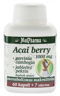 MedPharma Acai berry 1000 mg +Garcinia cambogia+Jablečný pektin 67 kapslí