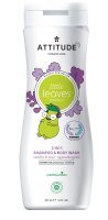 Dětské tělové mýdlo a šampon (2 v 1) ATTITUDE Little leaves s vůní vanilky a hrušky 473 ml
