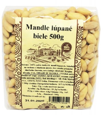 Mandle loupané 500g